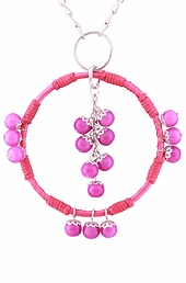 Vogue Crafts and Designs Pvt. Ltd. manufactures The Pink Beads Pendant at wholesale price.