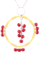 Vogue Crafts and Designs Pvt. Ltd. manufactures The Maroon Beads Pendant at wholesale price.