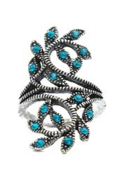 Vogue Crafts and Designs Pvt. Ltd. manufactures Branched Leaves Ring at wholesale price.