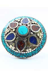 Vogue Crafts and Designs Pvt. Ltd. manufactures The Blue Petals Ring at wholesale price.