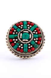 Vogue Crafts and Designs Pvt. Ltd. manufactures Surrounded by Turquoise Ring at wholesale price.