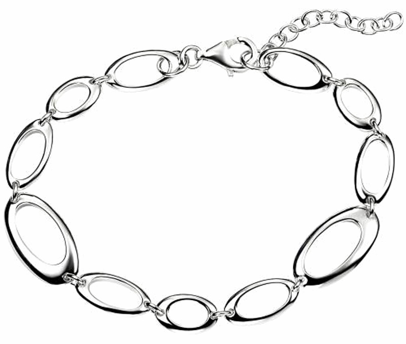 Vogue Crafts & Designs Pvt. Ltd. manufactures Oval Link Silver Bracelet at wholesale price.
