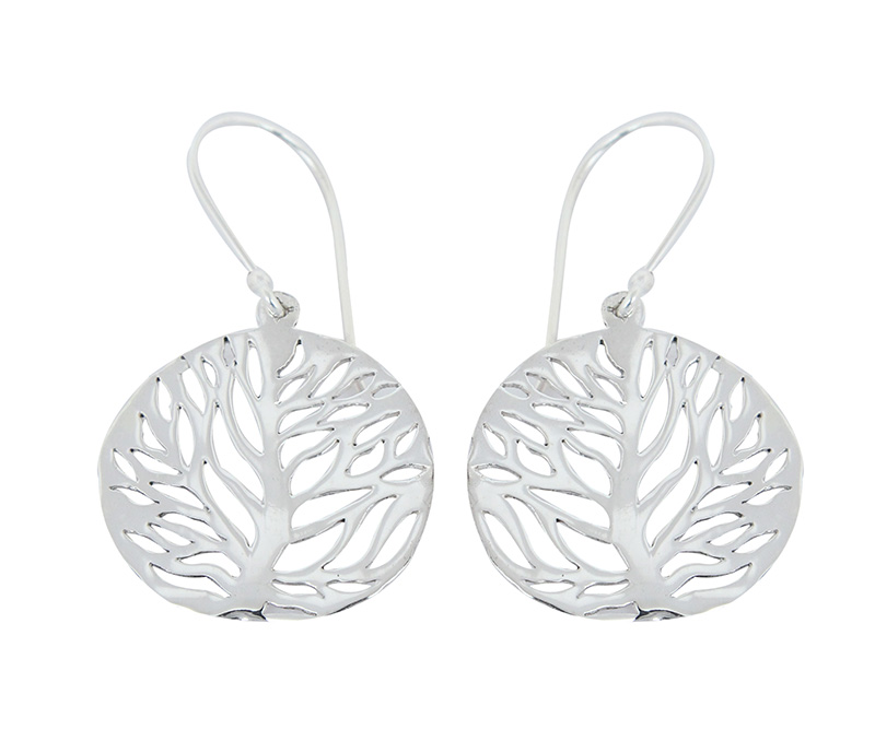 Vogue Crafts & Designs Pvt. Ltd. manufactures Filigree Tree Silver Earrings at wholesale price.