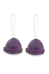 Vogue Crafts and Designs Pvt. Ltd. manufactures Purple Stone Silver Earrings at wholesale price.
