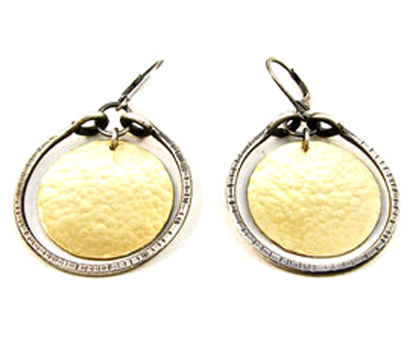 Vogue Crafts & Designs Pvt. Ltd. manufactures Hammered Silver Disc Earrings at wholesale price.