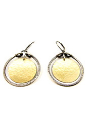 Hammered Silver Disc Earrings