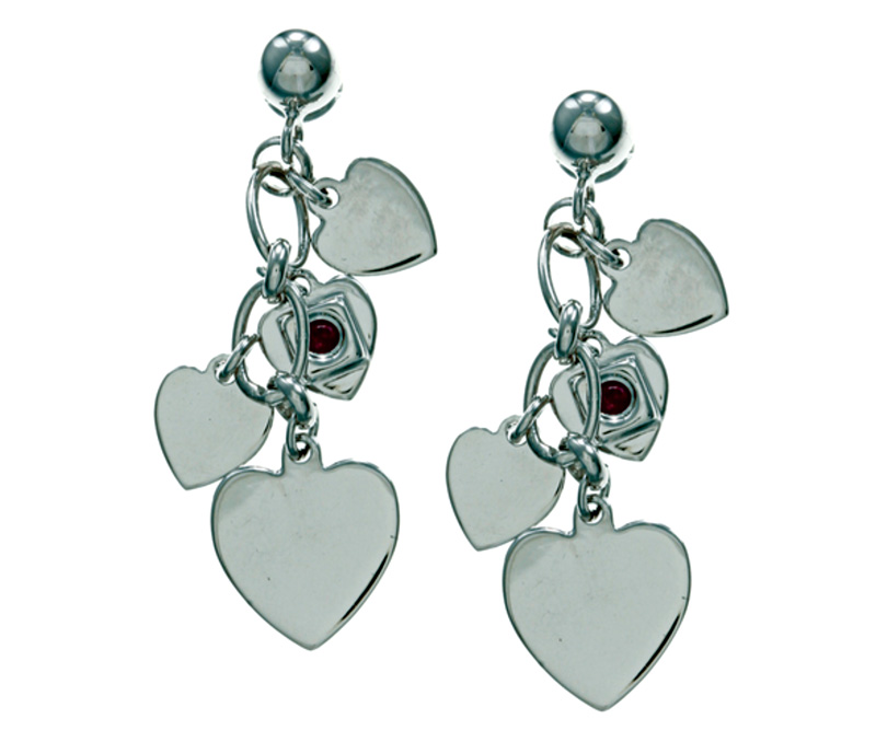 Vogue Crafts & Designs Pvt. Ltd. manufactures Silver Heart Dangler Earrings at wholesale price.
