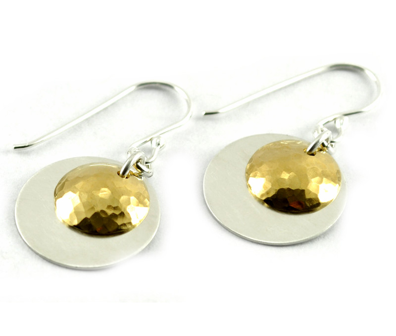Vogue Crafts & Designs Pvt. Ltd. manufactures Double Disc Silver Earrings at wholesale price.