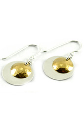 Vogue Crafts and Designs Pvt. Ltd. manufactures Double Disc Silver Earrings at wholesale price.