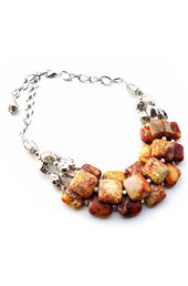 Vogue Crafts and Designs Pvt. Ltd. manufactures Brown Cubic Drops Necklace at wholesale price.