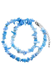 Vogue Crafts and Designs Pvt. Ltd. manufactures Light Blue Stones Silver Necklace at wholesale price.