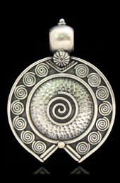 Vogue Crafts and Designs Pvt. Ltd. manufactures Spiral Silver Pendant at wholesale price.