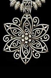 Vogue Crafts and Designs Pvt. Ltd. manufactures Sterling Silver Flower Pendant at wholesale price.