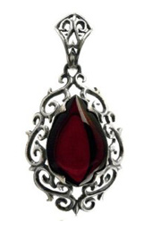 Vogue Crafts and Designs Pvt. Ltd. manufactures Antique Maroon Stone Silver Pendant at wholesale price.