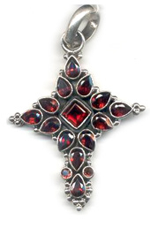 Vogue Crafts and Designs Pvt. Ltd. manufactures Maroon Stone Cluster Silver Pendant at wholesale price.