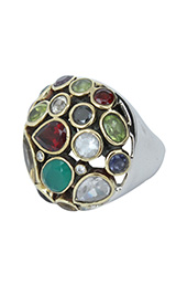 Vogue Crafts and Designs Pvt. Ltd. manufactures Sterling Silver Multicolor Stone Ring at wholesale price.