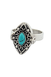 Vogue Crafts and Designs Pvt. Ltd. manufactures Turquoise Stone Silver Ring at wholesale price.