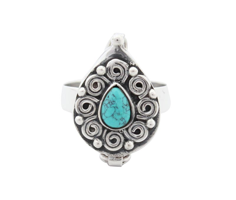 Vogue Crafts & Designs Pvt. Ltd. manufactures Sterling Silver Turquoise Stone Ring at wholesale price.