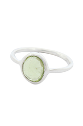 Vogue Crafts and Designs Pvt. Ltd. manufactures Simple Green Stone Silver Ring at wholesale price.