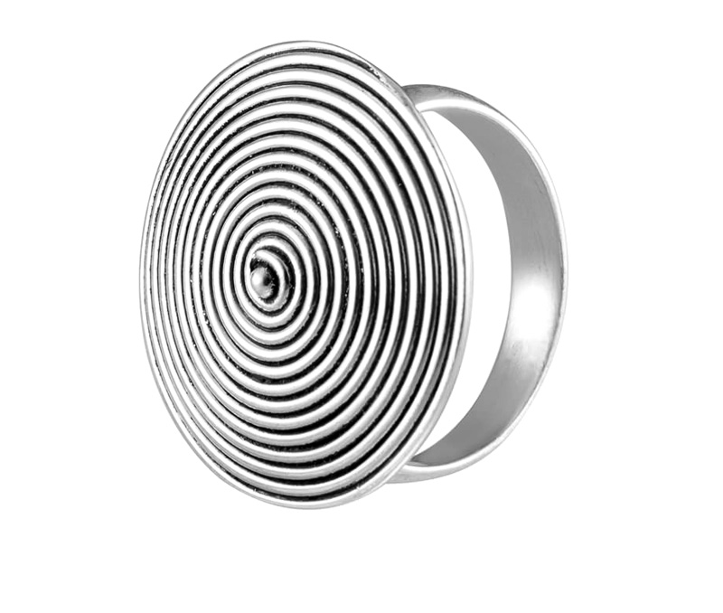 Vogue Crafts & Designs Pvt. Ltd. manufactures Concentric Circle Silver Ring at wholesale price.
