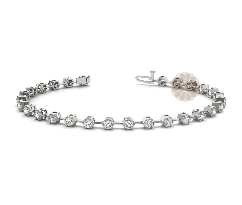 Vogue Crafts & Designs Pvt. Ltd. manufactures White Stone Silver Anklet at wholesale price.