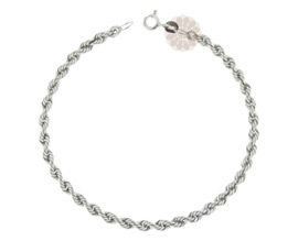Vogue Crafts and Designs Pvt. Ltd. manufactures Twisted Chain Silver Anklet at wholesale price.