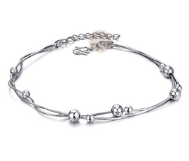 Vogue Crafts and Designs Pvt. Ltd. manufactures Silver Ball Anklet at wholesale price.