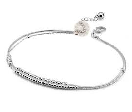 Vogue Crafts and Designs Pvt. Ltd. manufactures Layered Silver Anklet at wholesale price.