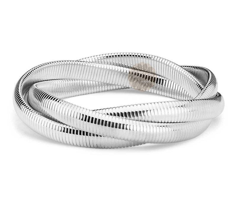 Vogue Crafts & Designs Pvt. Ltd. manufactures Trinity Sterling Silver Bangle at wholesale price.