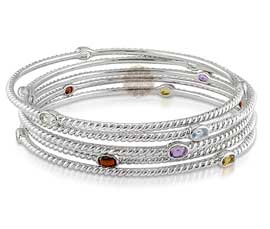 Vogue Crafts and Designs Pvt. Ltd. manufactures Multicolor Silver Bangle Stack at wholesale price.