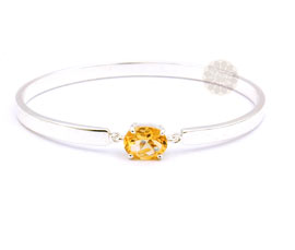 Vogue Crafts and Designs Pvt. Ltd. manufactures Sterling Silver Citrine Bangle at wholesale price.