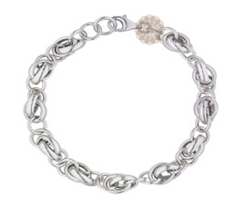 Vogue Crafts and Designs Pvt. Ltd. manufactures Fancy Link Chain Silver Bracelet at wholesale price.
