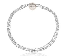 Vogue Crafts and Designs Pvt. Ltd. manufactures Classic Link Chain Silver Bracelet at wholesale price.
