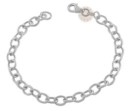 Vogue Crafts and Designs Pvt. Ltd. manufactures Classic Silver Chain Bracelet at wholesale price.