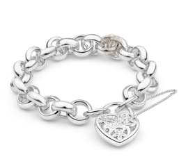 Vogue Crafts and Designs Pvt. Ltd. manufactures Silver Heart Bracelet at wholesale price.
