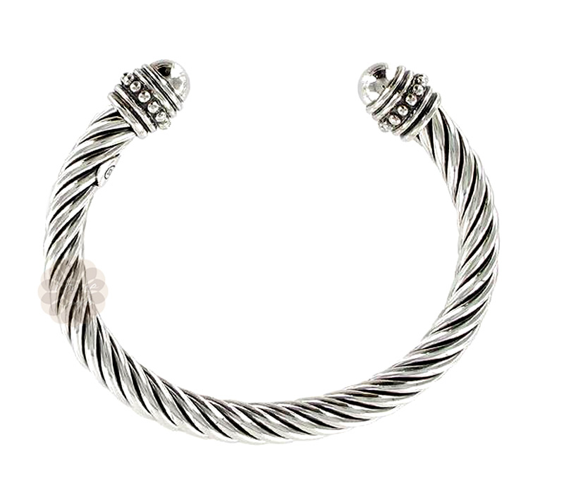 Buy Twisted Pattern Silver Cuff At Wholesale Prices