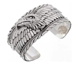 Vogue Crafts and Designs Pvt. Ltd. manufactures Sterling Silver Eagle Cuff at wholesale price.