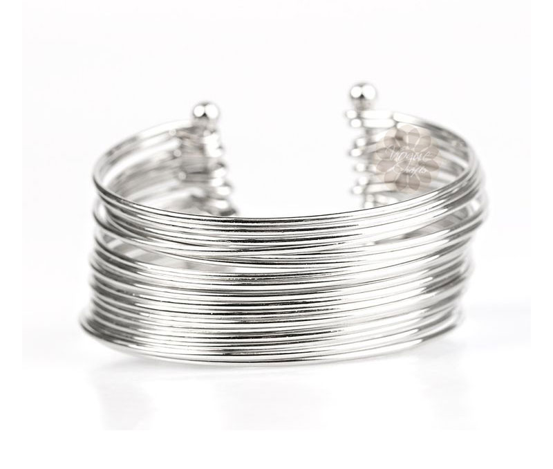Buy Layered Silver Cuff At Wholesale Prices