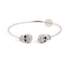 Vogue Crafts and Designs Pvt. Ltd. manufactures Sterling Silver Skull Cuff at wholesale price.
