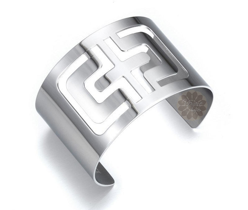 Vogue Crafts & Designs Pvt. Ltd. manufactures Cut Out Cross Silver Cuff at wholesale price.