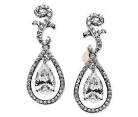 Vogue Crafts and Designs Pvt. Ltd. manufactures Teardrop Stone Silver Earrings at wholesale price.