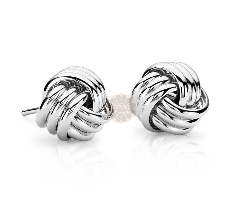 Vogue Crafts & Designs Pvt. Ltd. manufactures Knot Silver Stud Earrings at wholesale price.