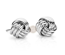Vogue Crafts and Designs Pvt. Ltd. manufactures Knot Silver Stud Earrings at wholesale price.