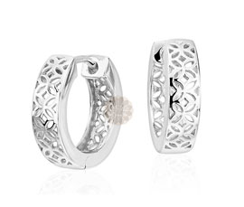 Vogue Crafts and Designs Pvt. Ltd. manufactures Filigree Silver Huggies Earrings at wholesale price.