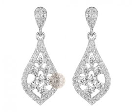 Vogue Crafts and Designs Pvt. Ltd. manufactures Designer Silver Drop Earrings at wholesale price.