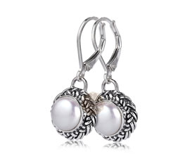 Vogue Crafts and Designs Pvt. Ltd. manufactures Sterling Silver Pearl Drop Earrings at wholesale price.