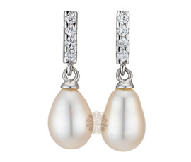 Vogue Crafts and Designs Pvt. Ltd. manufactures Pearl Drop Silver Earrings at wholesale price.