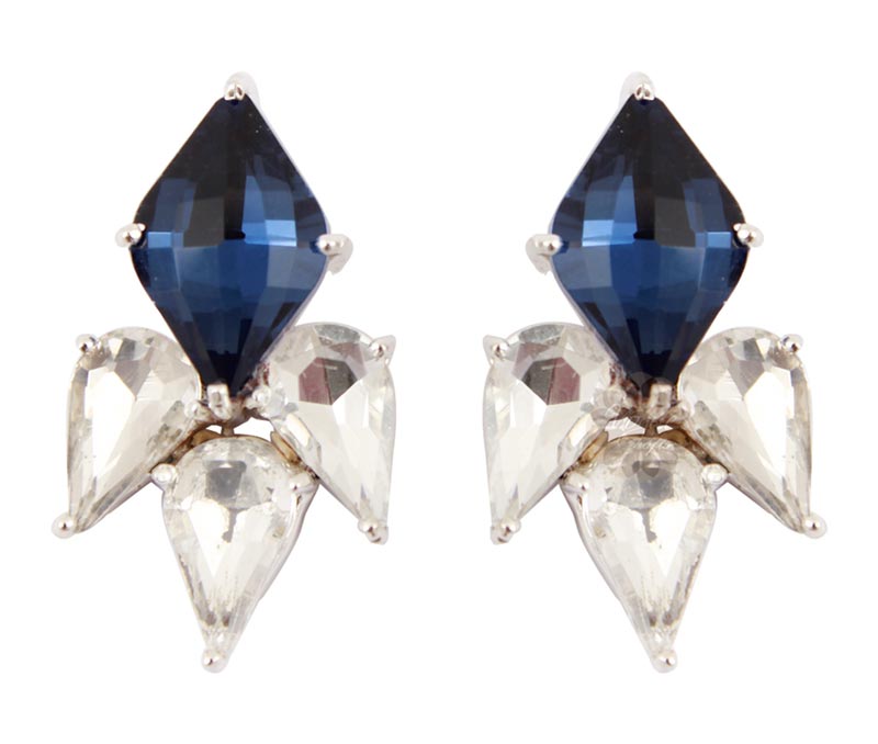 Vogue Crafts & Designs Pvt. Ltd. manufactures Blue Stone Silver Earrings at wholesale price.