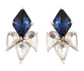 Vogue Crafts and Designs Pvt. Ltd. manufactures Blue Stone Silver Earrings at wholesale price.