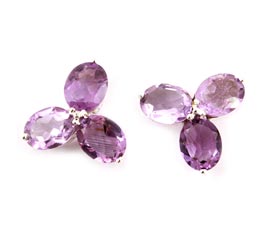 Vogue Crafts and Designs Pvt. Ltd. manufactures Flower Silver Stud Earrings at wholesale price.